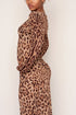 Long Sleeve Leopard Print Maxi