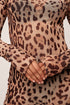 Long Sleeve Leopard Print Maxi