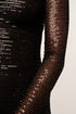Sequin Sheer Dress, Black