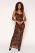 Strappy Leopard Print Maxi Dress