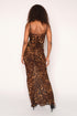 Strappy Leopard Print Maxi Dress