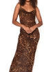 Strappy Leopard Print Maxi Dress
