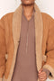 Faux Lambswool Fur Lined Shearling Jacket,Tan
