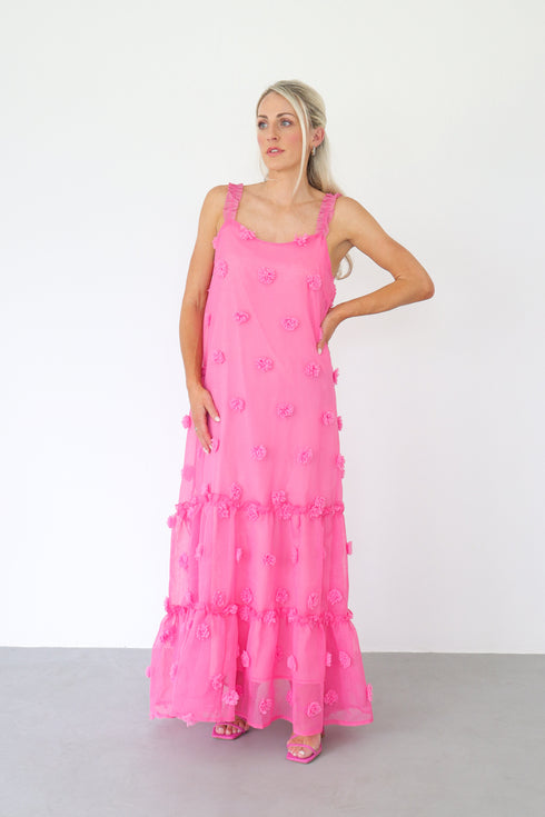 Layered Maxi Dress, Cream