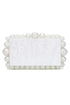 Acrylic pearl ball clutch bag, white