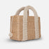 Mini pearl handle basket bag, straw
