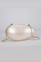 Round acrylic pearl ball clutch bag, white