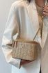 Straw vanity crossbody bag